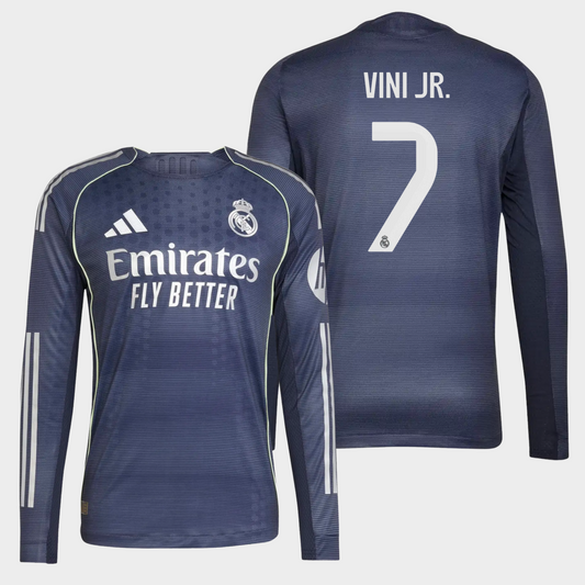Real Madrid 2025/26 visitante manga larga auténtica Vini Jr. 7