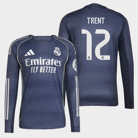 Real Madrid 2025/26 visitante manga larga auténtica Trent 12