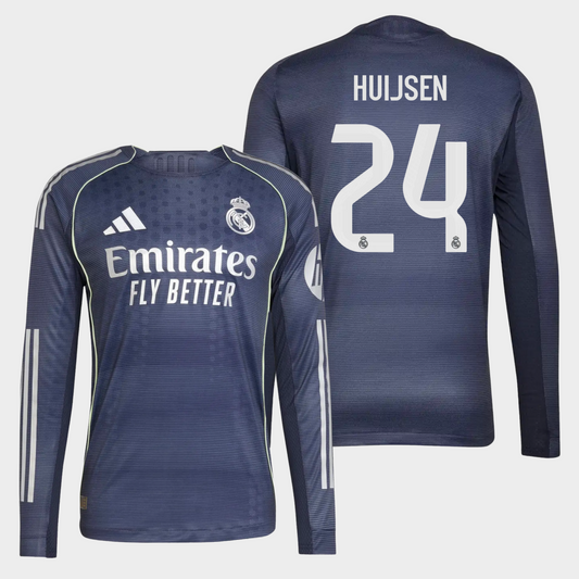 Real Madrid 2025/26 visitante manga larga auténtica Huijsen 24