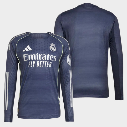 Real Madrid 2025/26 visitante manga larga auténtica