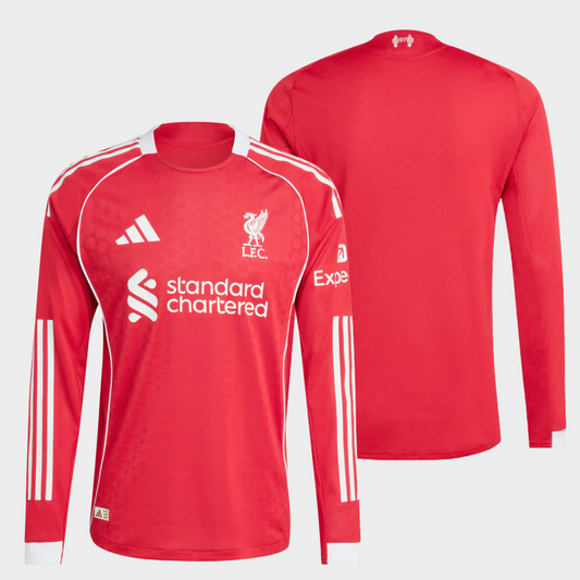 Liverpool 2025/26 local manga larga auténtica