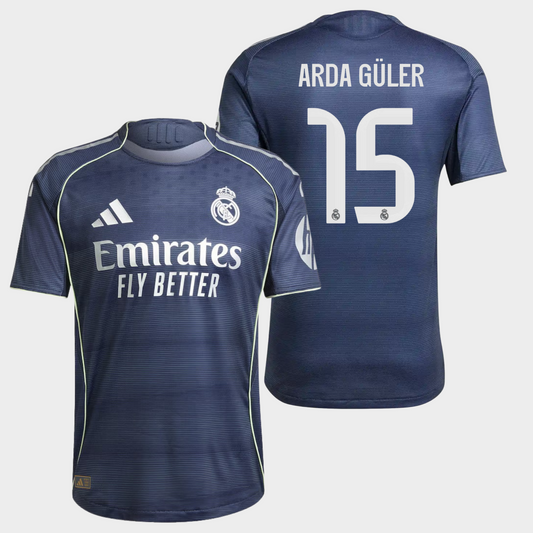 Real Madrid 2025/26 visitante auténtica Arda Güler 15