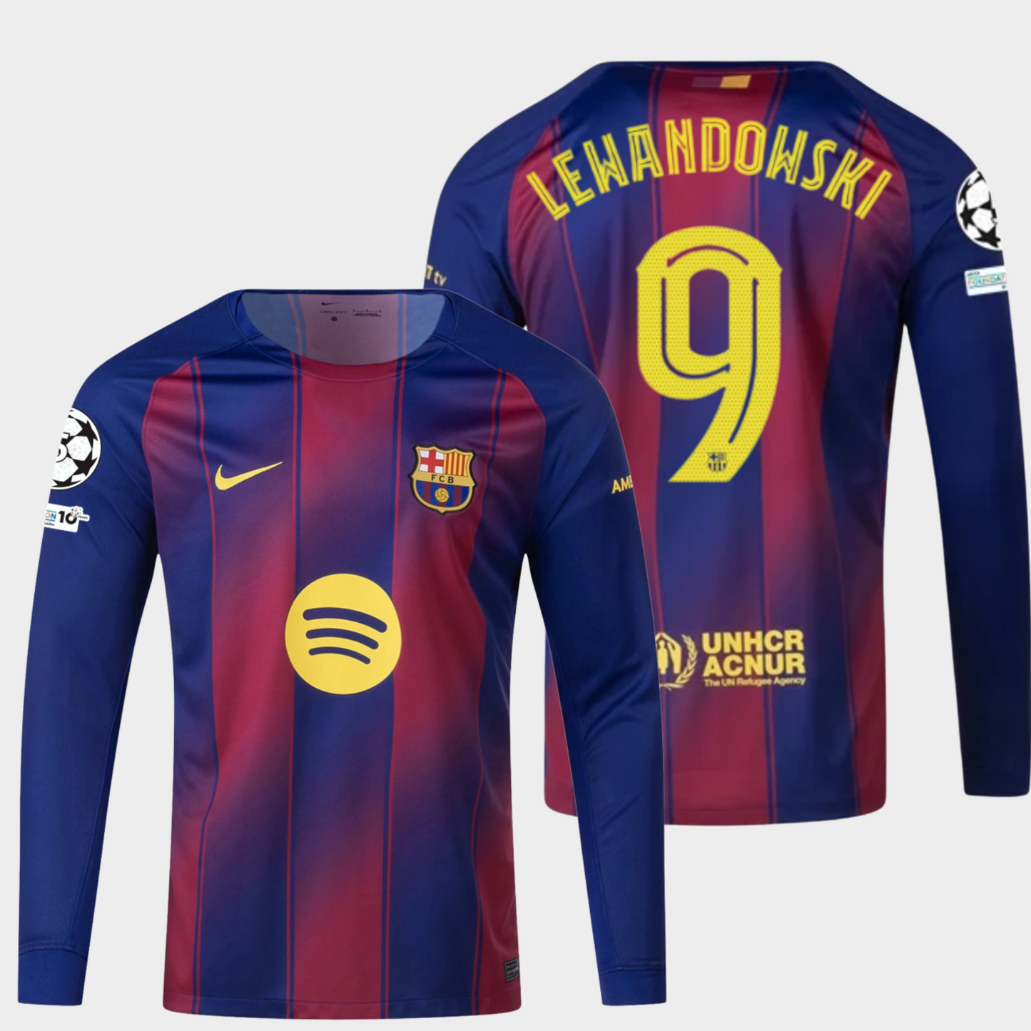 Barcelona 2025/26 local manga larga aficionado Lewandowski 9