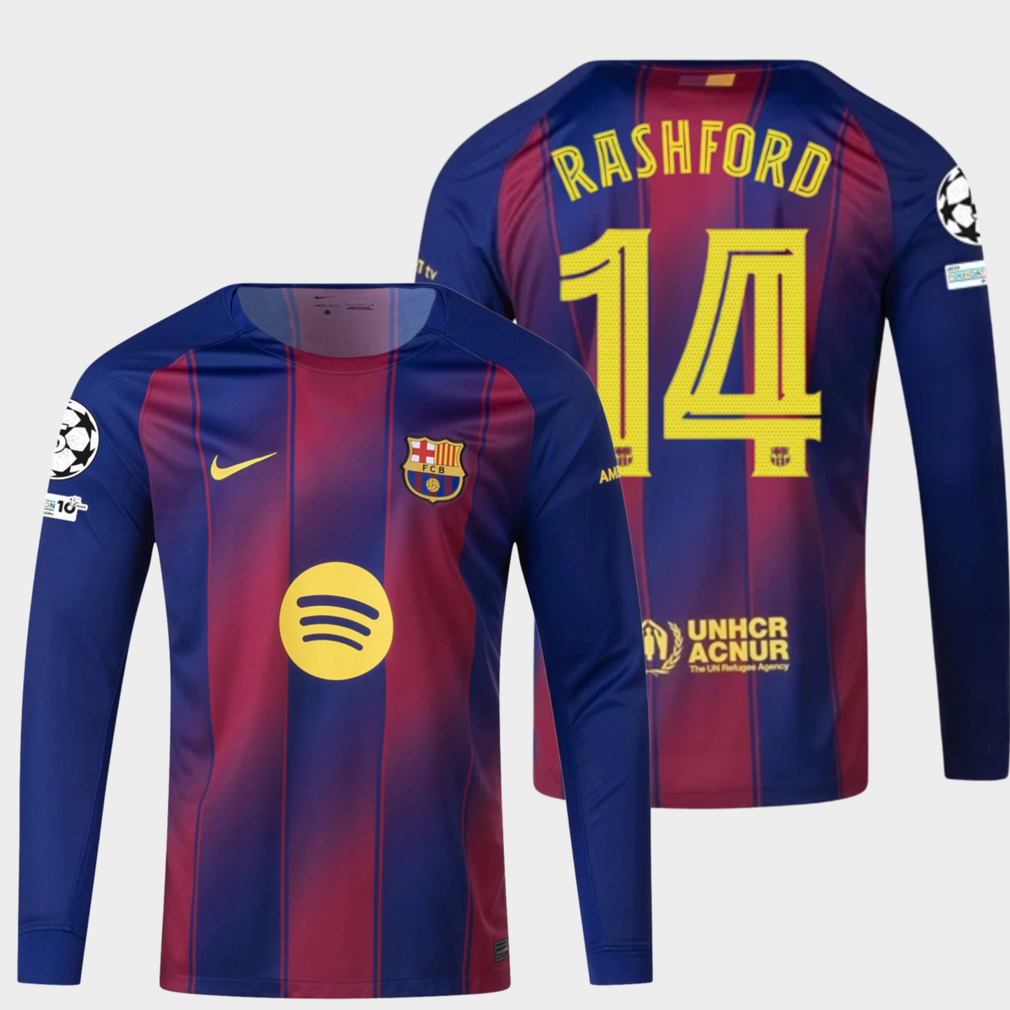 Barcelona 2025/26 local manga larga aficionado Rashford 14