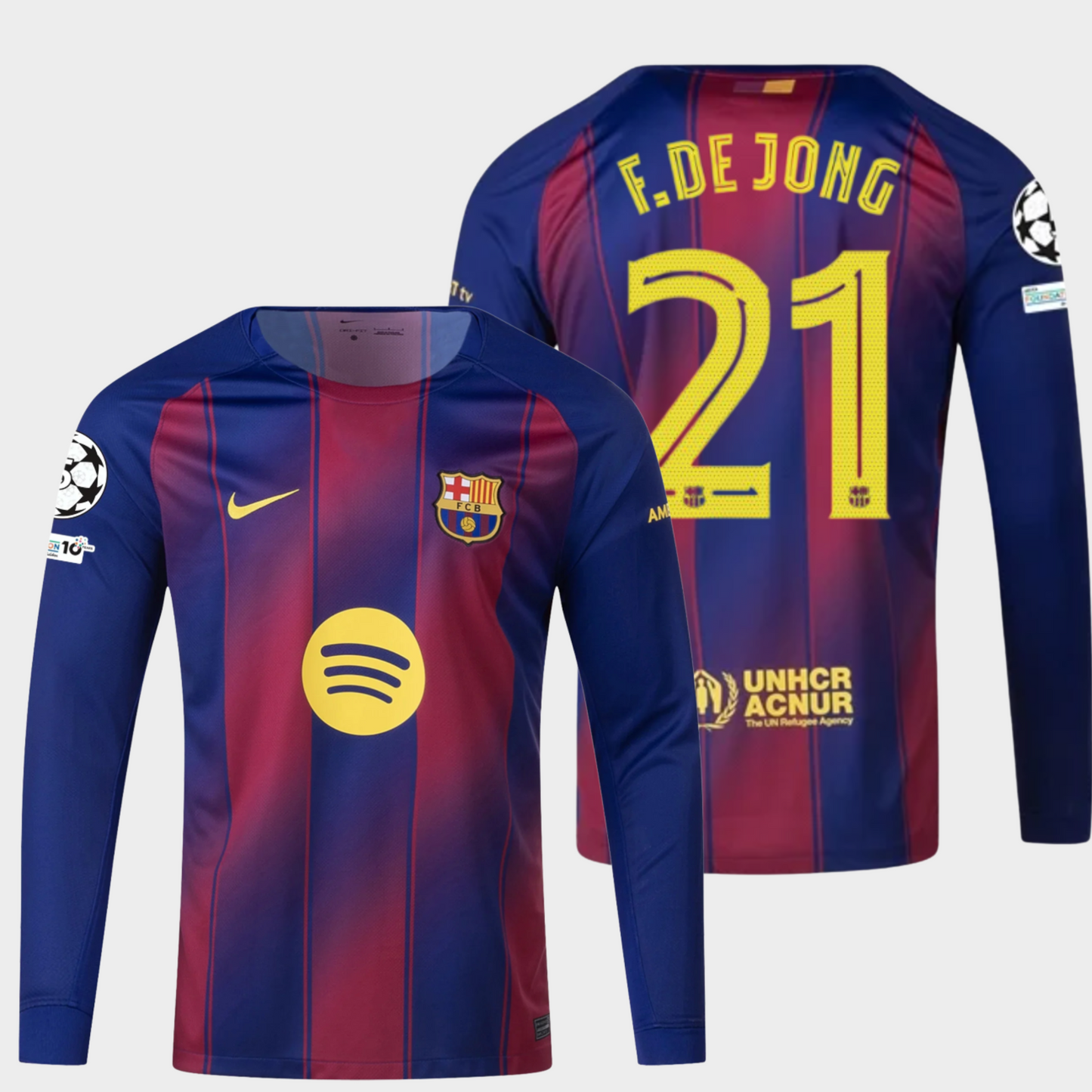 Barcelona 2025/26 local manga larga aficionado F. de Jong 21