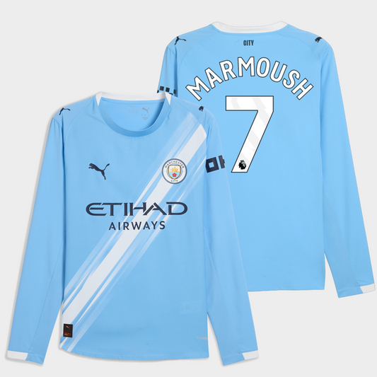 Manchester City 2025/26 local manga larga auténtica Marmoush 7