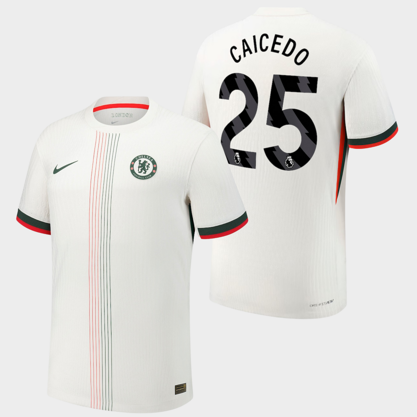 Chelsea 2025/26 visitante auténtica Caicedo 25