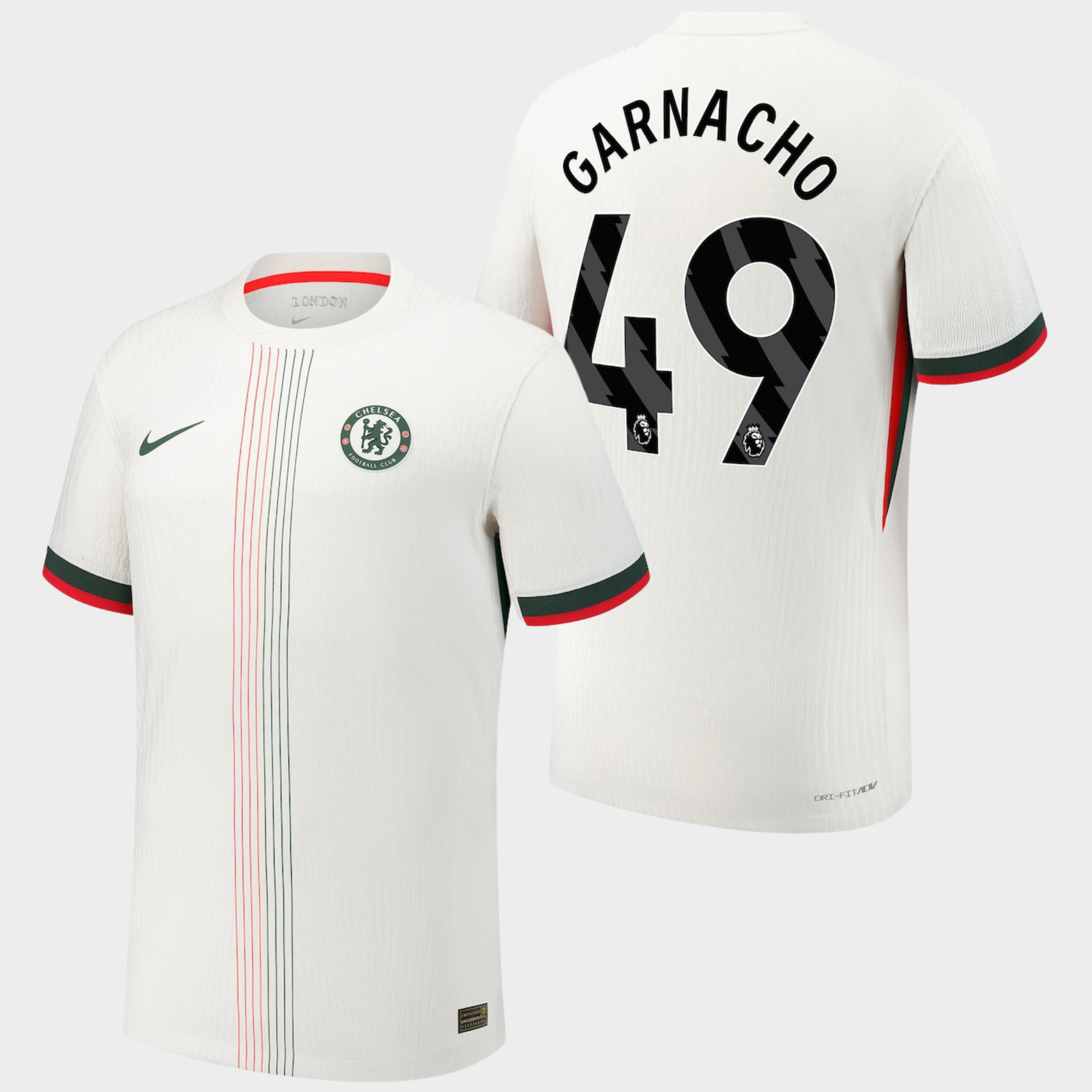 Chelsea 2025/26 visitante auténtica Garnacho 49 – The Jerseys Lab