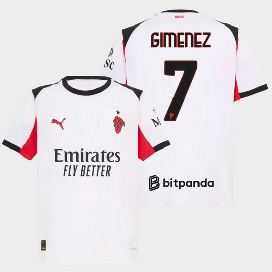 AC Milan 2025/26 visitante auténtica Gimenez 7