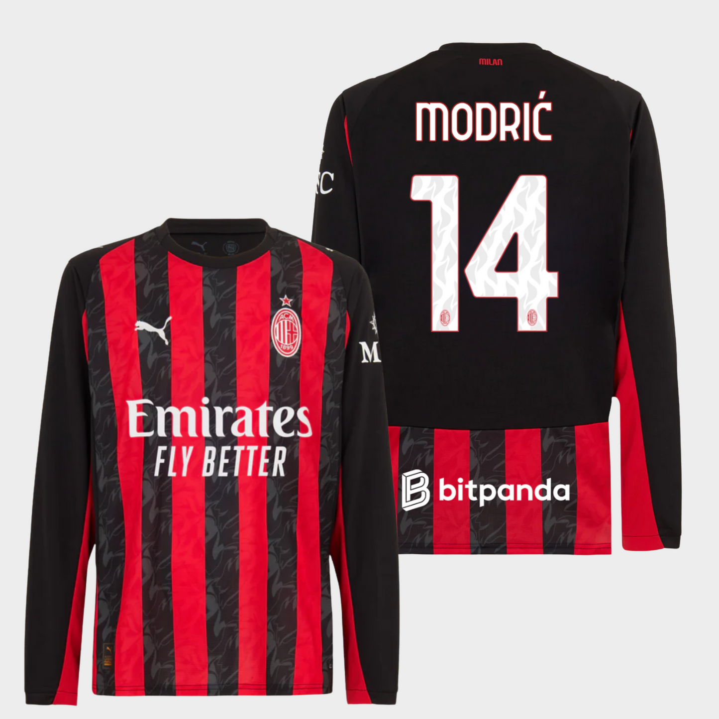 AC Milan 2025/26 local manga larga aficionado Modrić 14