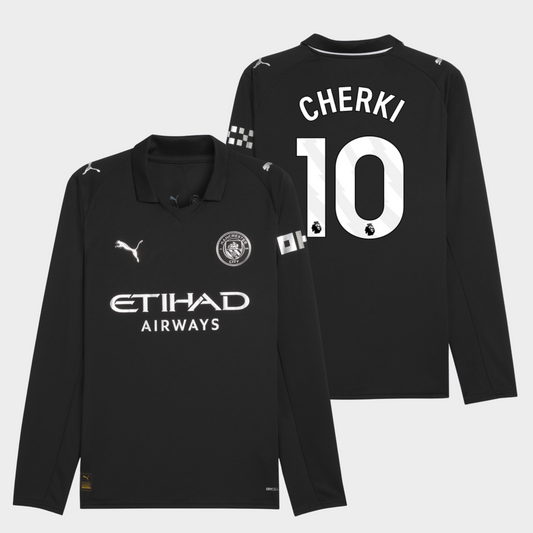 Manchester City 2025/26 visitante manga larga aficionado Cherki 10