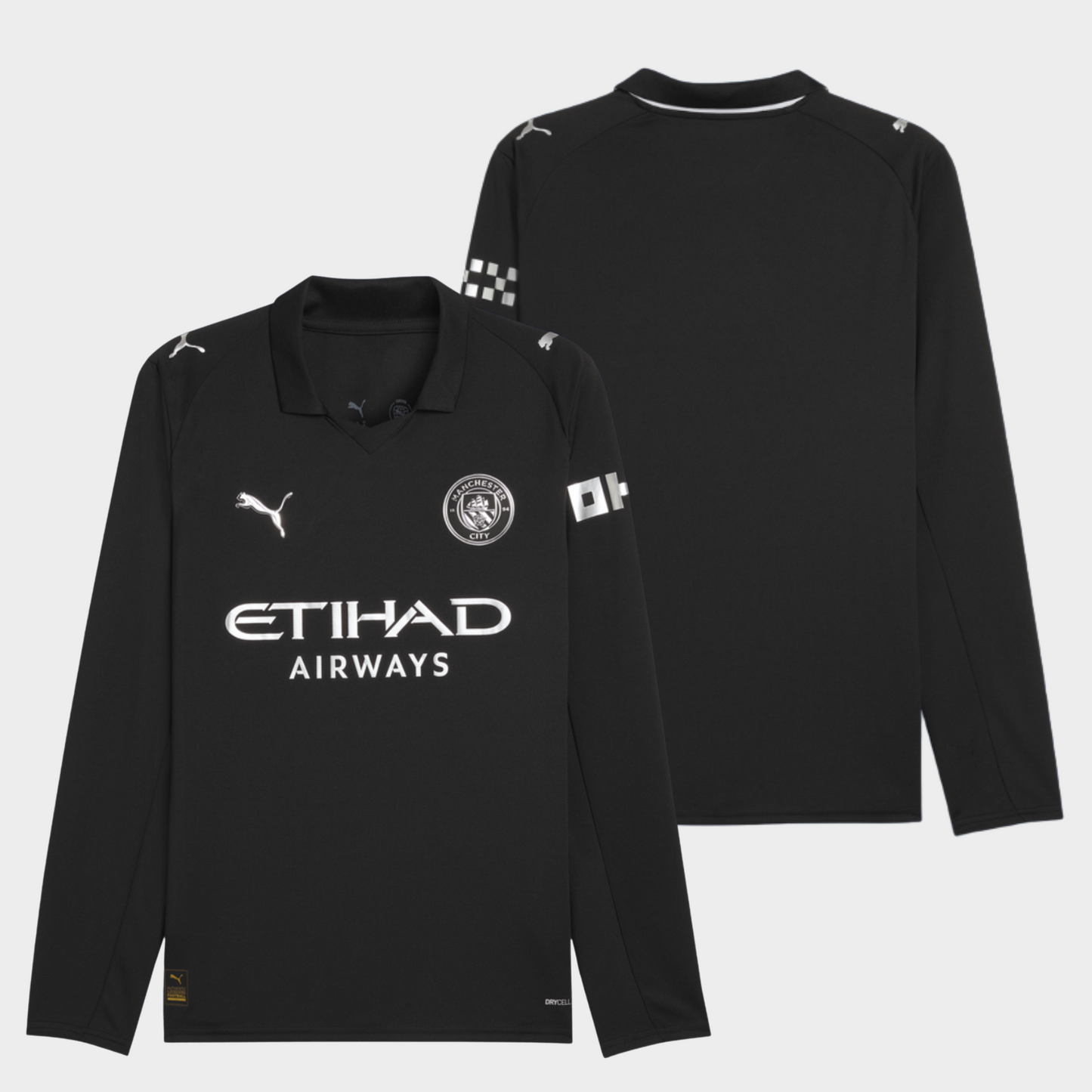 Manchester City 2025/26 visitante manga larga aficionado