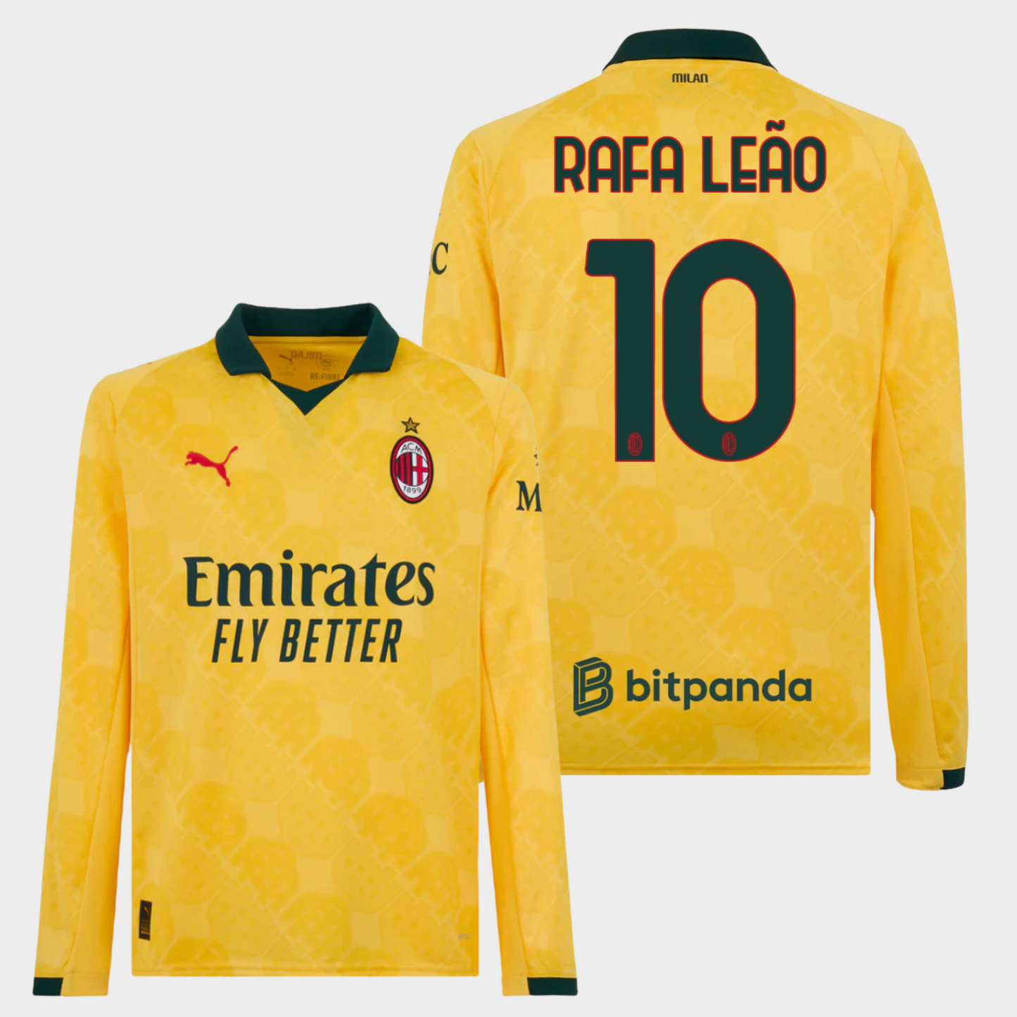 AC Milan 2025/26 alternativa manga larga aficionado Rafa Leão 10