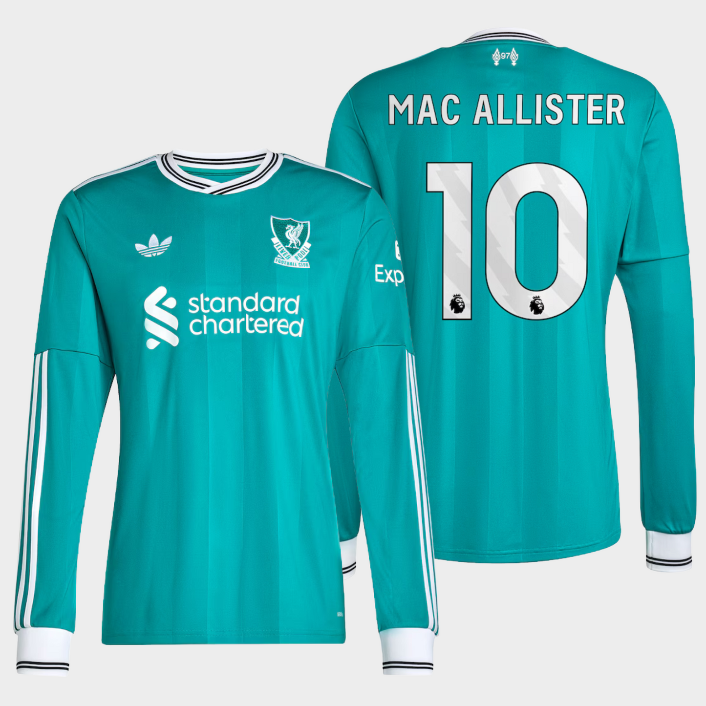 Liverpool 2025/26 alternativa manga larga aficionado Mac Allister 10