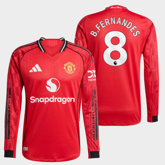 Manchester United 2025/26 local manga larga auténtica B. Fernandes 8