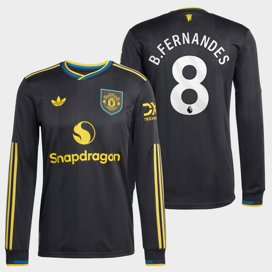Manchester United 2025/26 alternativa manga larga auténtica B. Fernandes 8