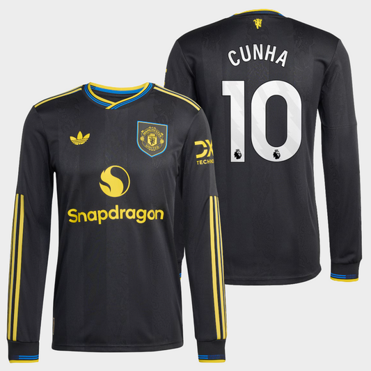 Manchester United 2025/26 alternativa manga larga auténtica Cunha 10