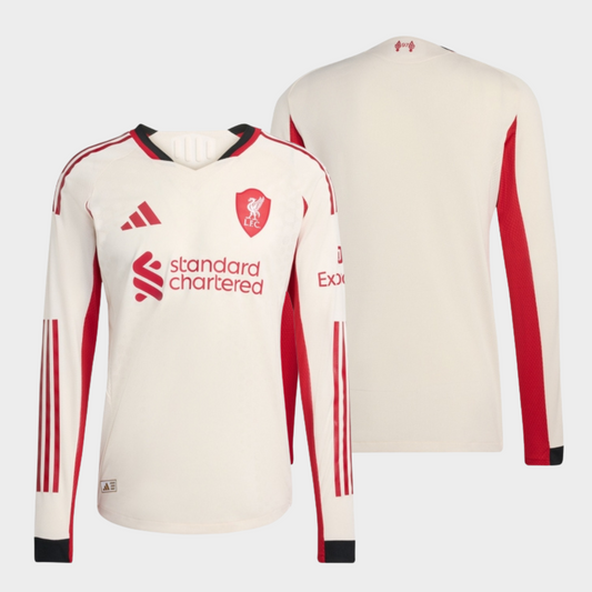 Liverpool 2025/26 visitante manga larga auténtica