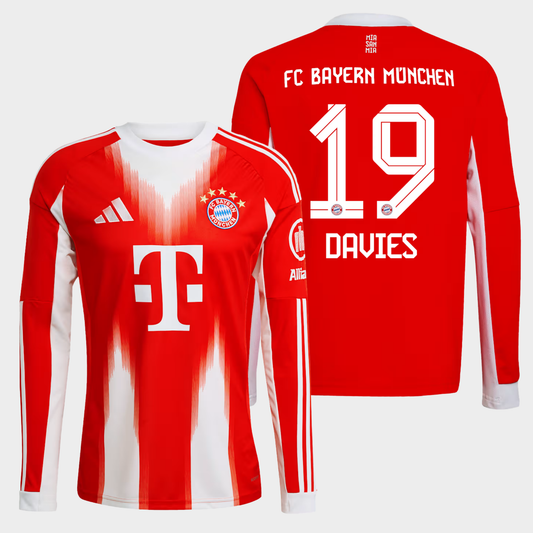 Bayern Munich 2025/26 local manga larga aficionado Davies 19