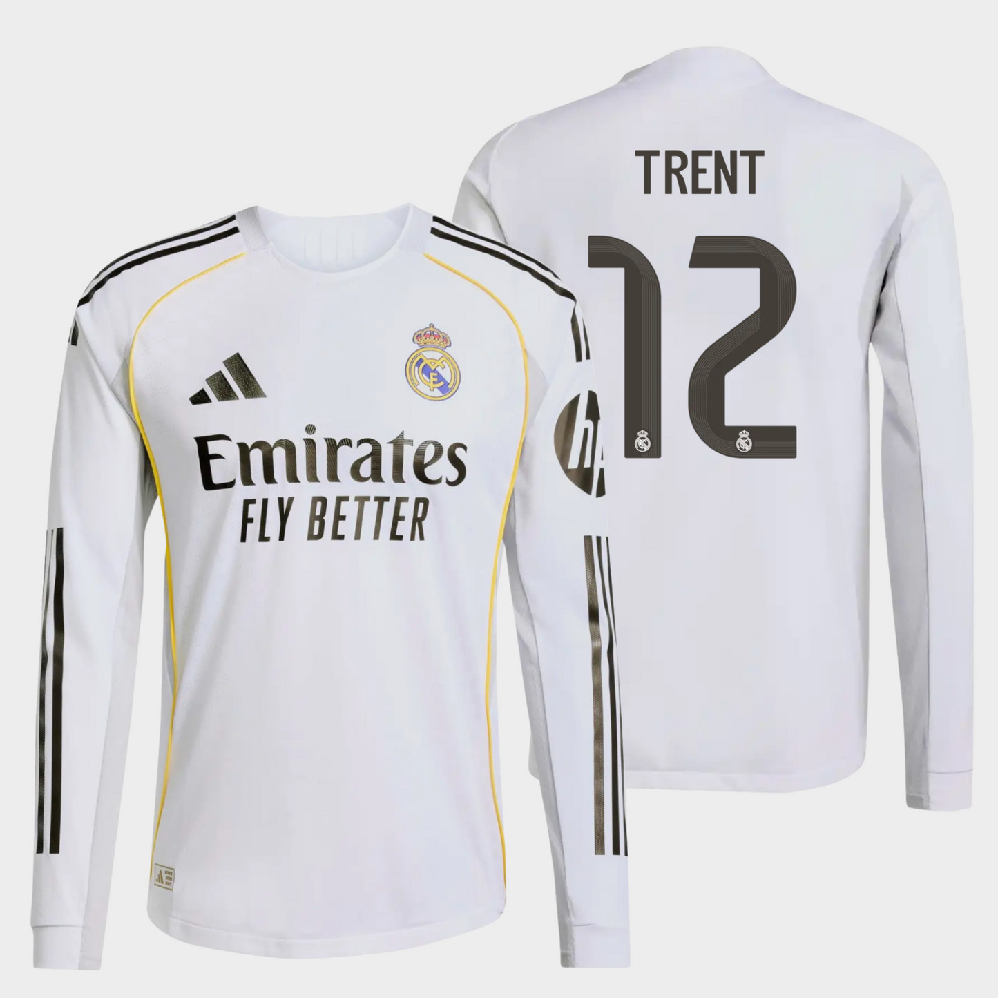 Real Madrid 2025/26 local manga larga auténtica Trent 12
