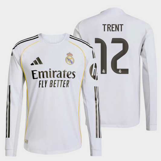 Real Madrid 2025/26 local manga larga auténtica Trent 12
