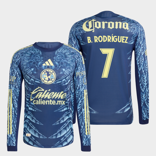 América 2025/26 visitante manga larga auténtica B. Rodríguez 7