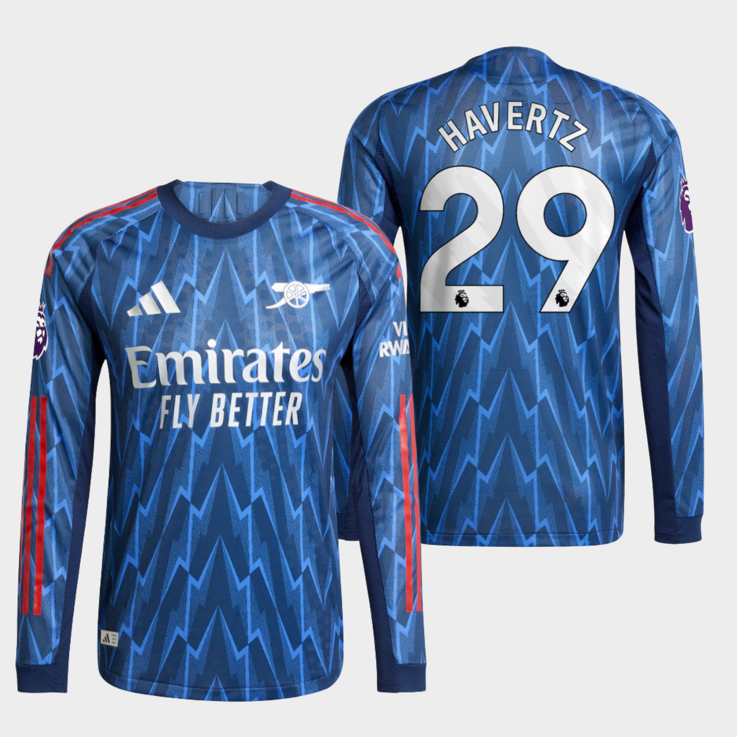 Arsenal 2025/26 visitante manga larga auténtica Havertz 29