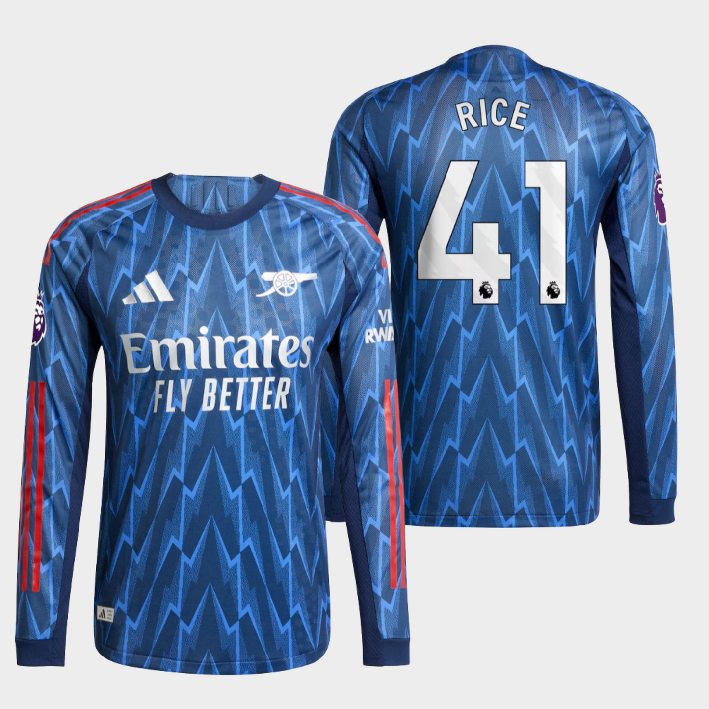 Arsenal 2025/26 visitante manga larga auténtica Rice 41