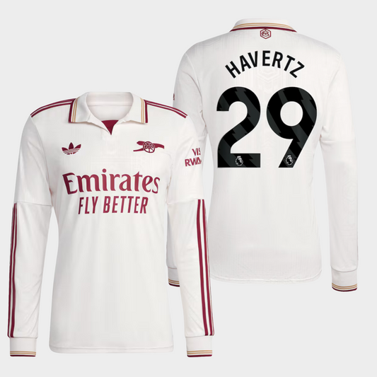Arsenal 2025/26 alternativa manga larga aficionado Havertz 29