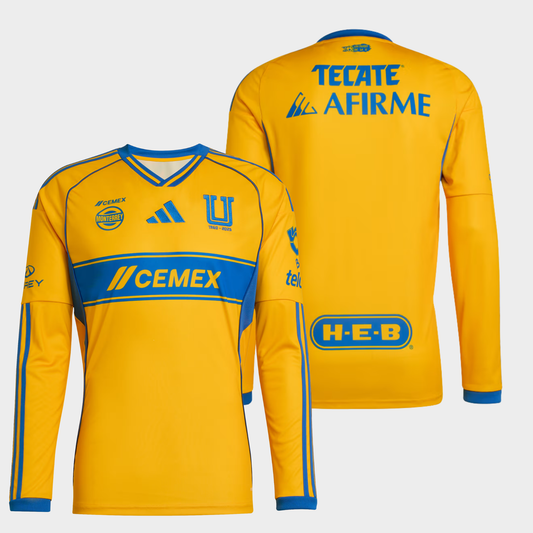 Tigres 2025/26 local manga larga aficionado