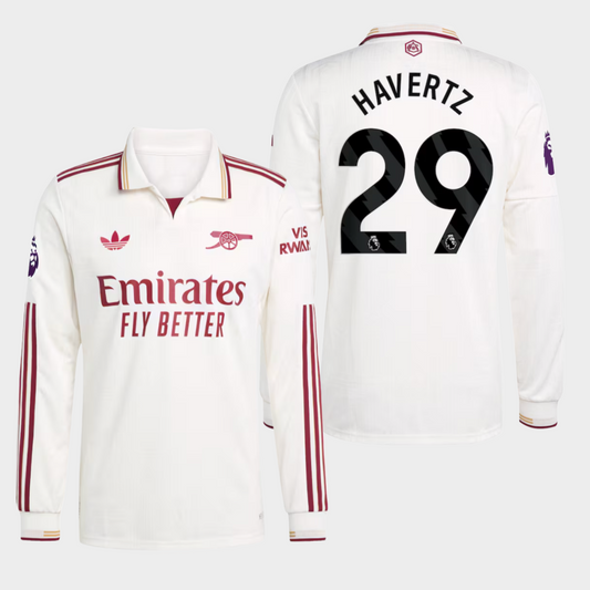 Arsenal 2025/26 alternativa manga larga auténtica Havertz 29
