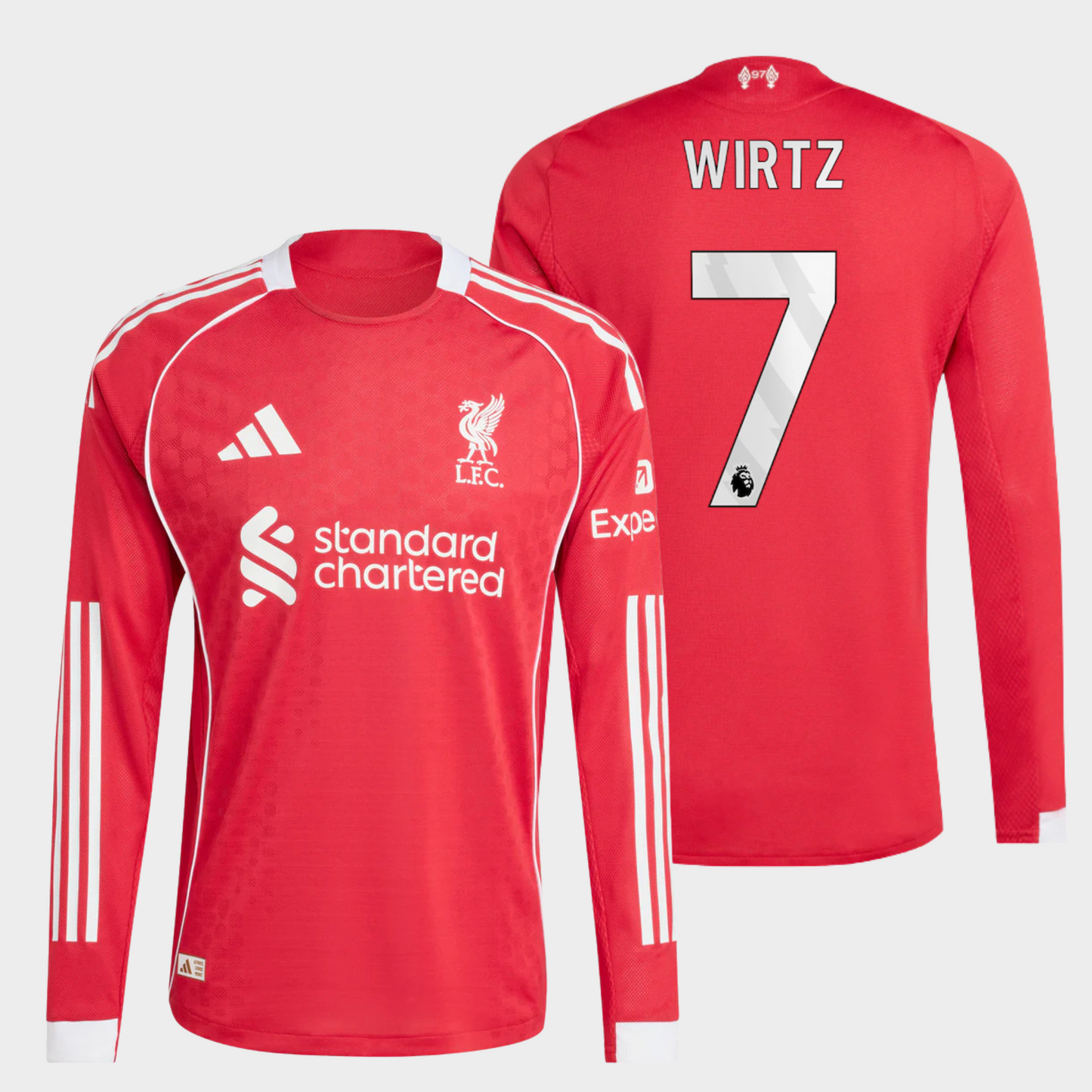 Liverpool 2025/26 local manga larga auténtica Wirtz 7
