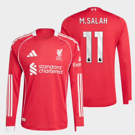 Liverpool 2025/26 local manga larga auténtica M. Salah 11