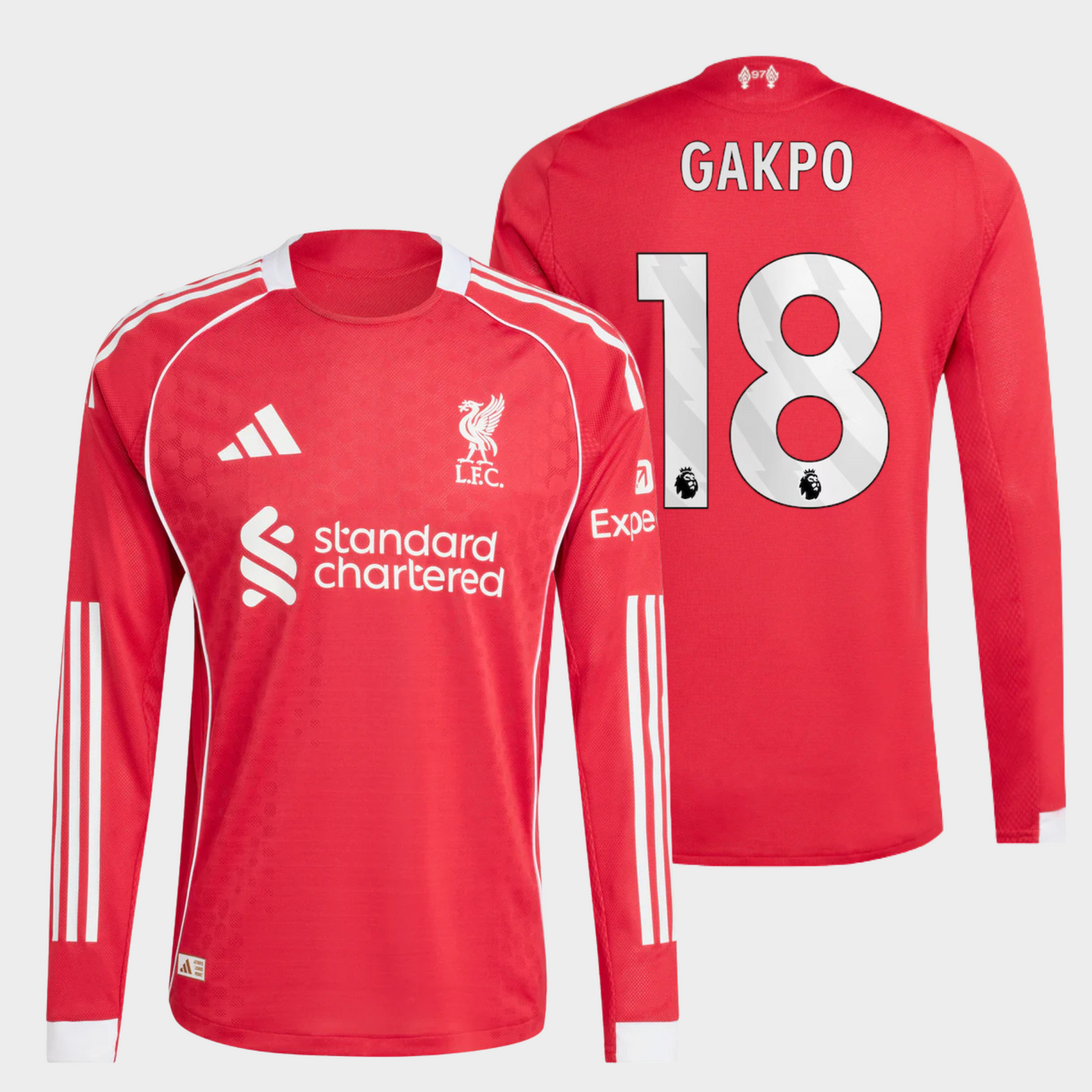 Liverpool 2025/26 local manga larga auténtica Gakpo 18