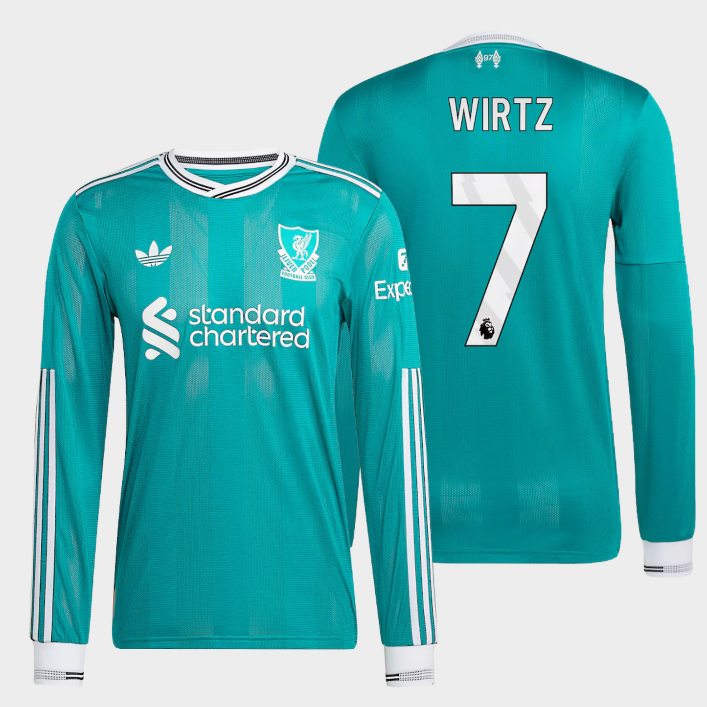 Liverpool 2025/26 alternativa manga larga auténtica Wirtz 7