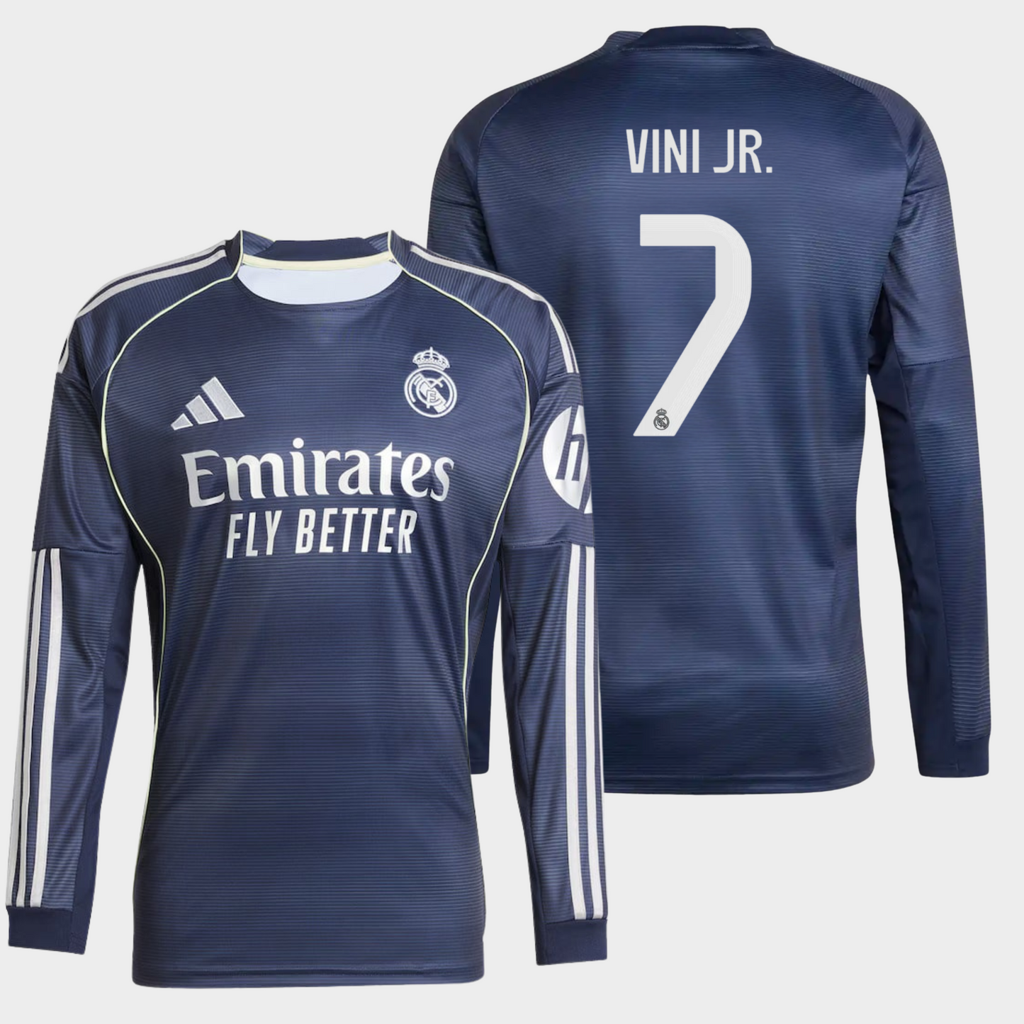 Real Madrid 2025/26 visitante manga larga aficionado Vini Jr. 7