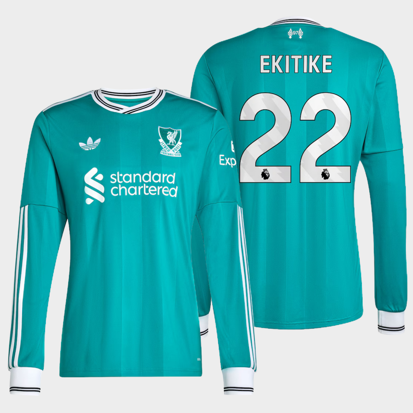 Liverpool 2025/26 alternativa manga larga aficionado Ekitike 22