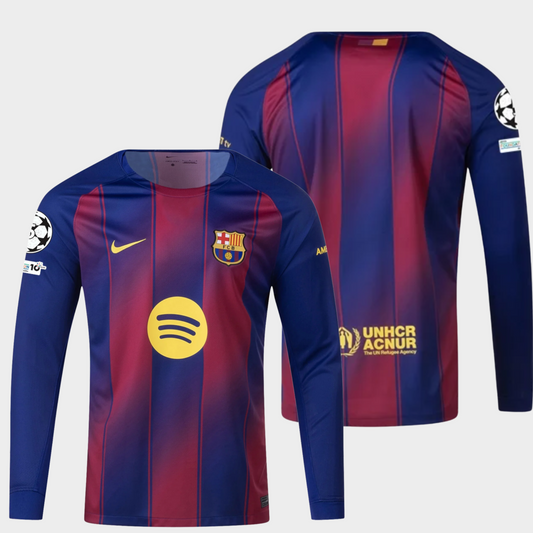 Barcelona 2025/26 local manga larga aficionado